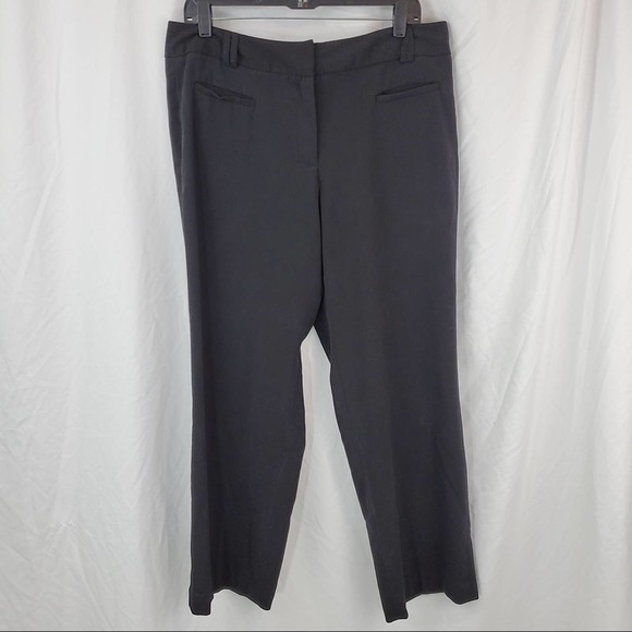 Cato Straight Leg Flat Front Black Pants Sz. 14 - Picture 1 of 4